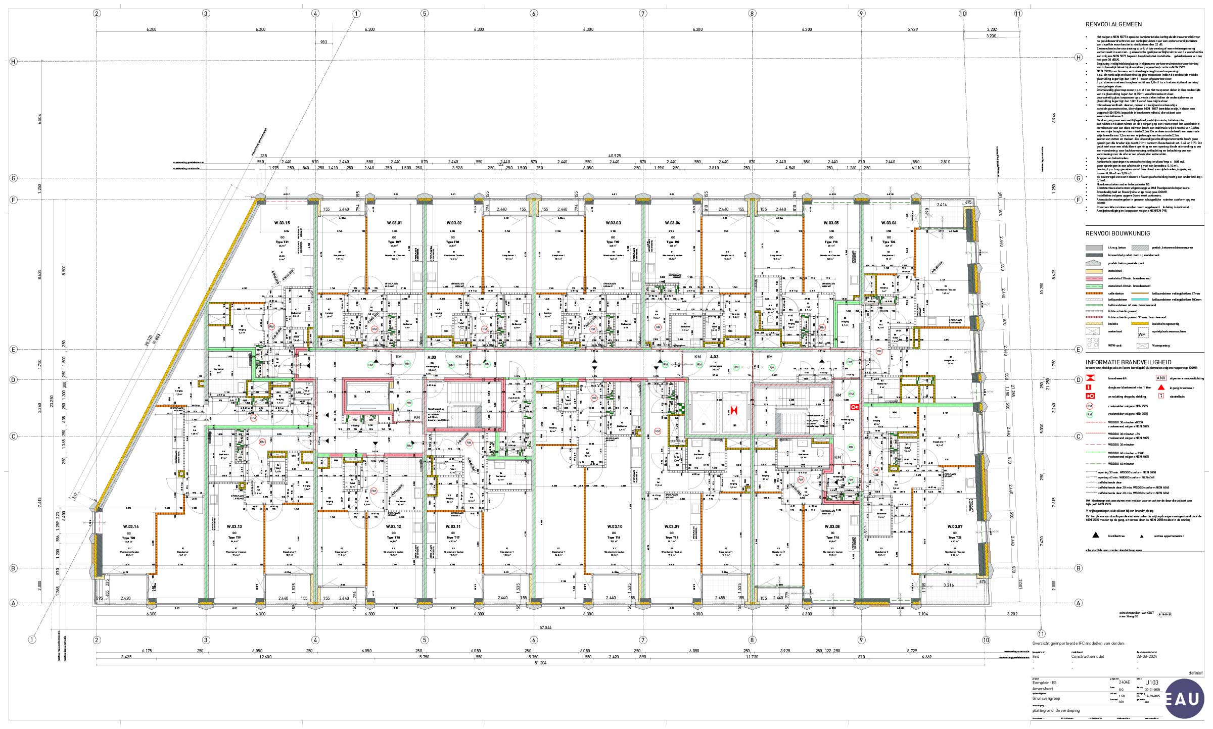 Eemplein Amersfoort, plattegrond 3e etage