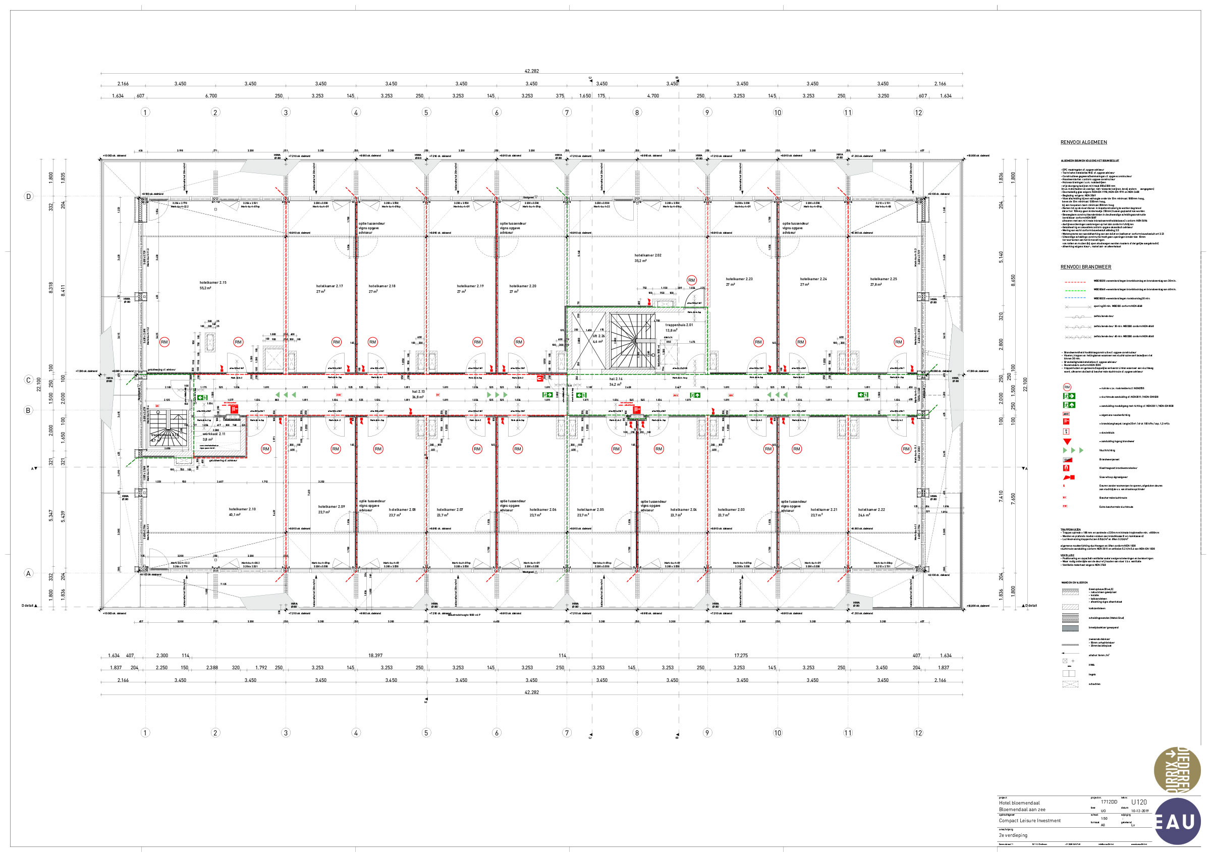 Hotel Bloemendaal plattegrond 2e verdieping