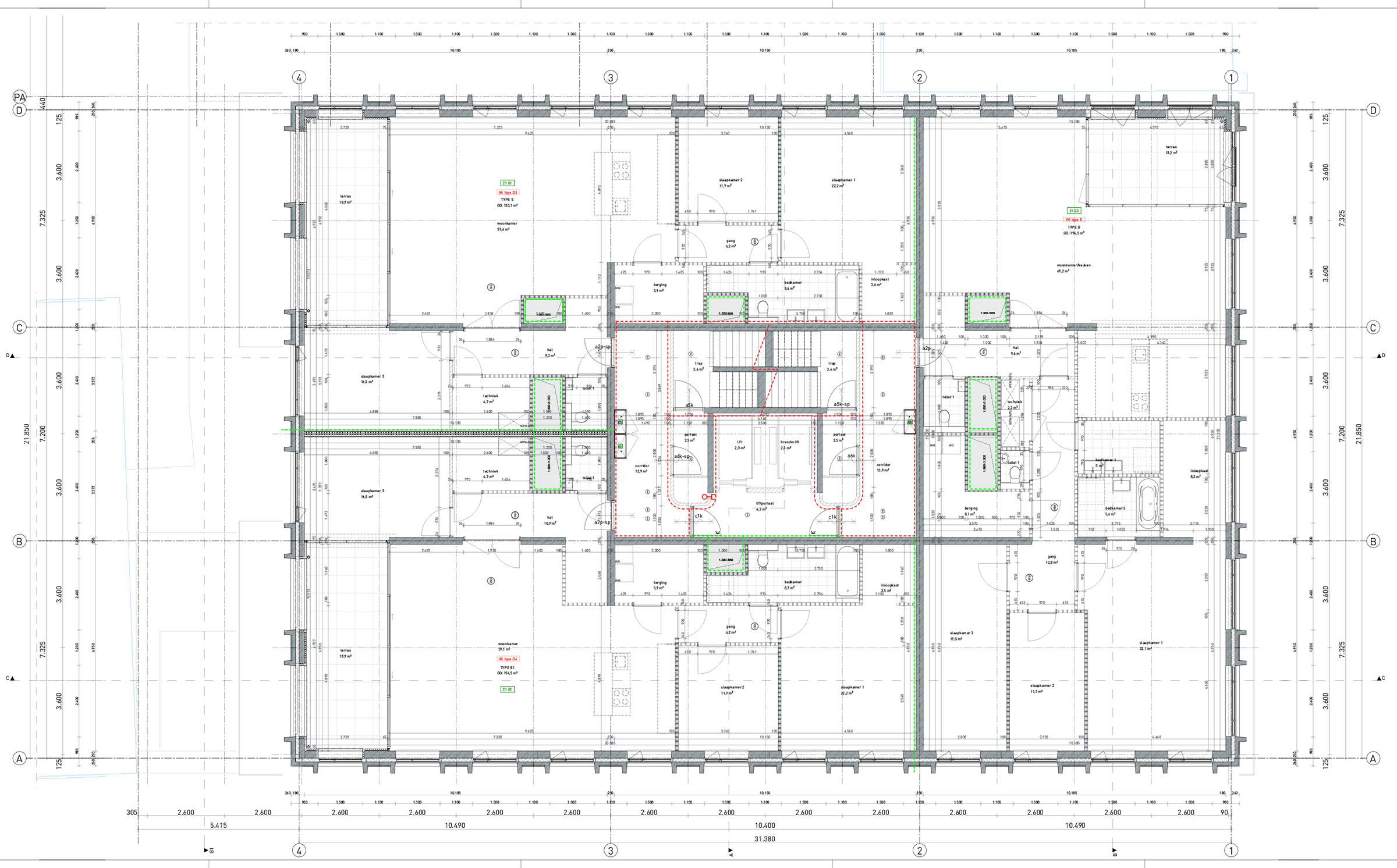 De Bankier, plattegrond 21e etage